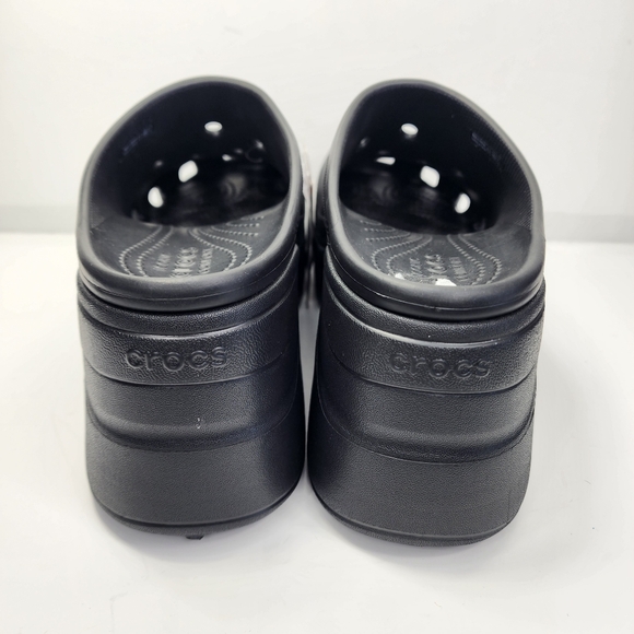 Crocs Siren Clogs High Unisex Heels Platform Slippers Men's 10 Women' 12 Black - Picture 11 of 13